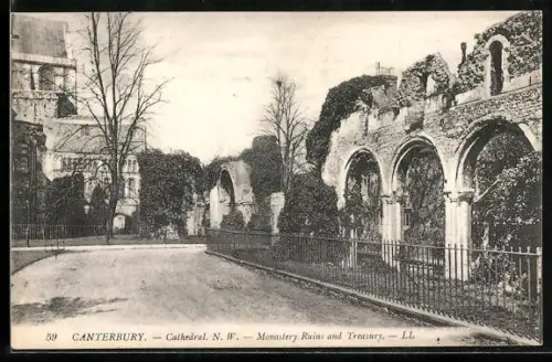 AK Canterbury, Cathedral N. W., Monastery Ruins and Treasury