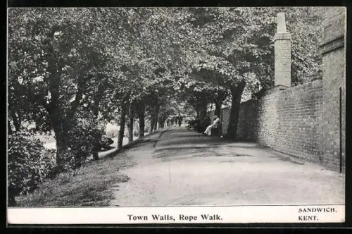 AK Sandwich /Kent, Town Walls, Rope Walk