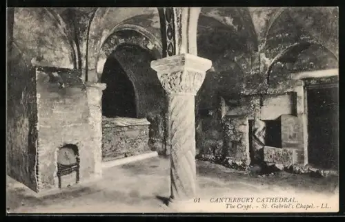 AK Canterbury, Cathedral, The Crypt, St. Gabriel`s Chapel