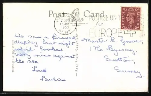 AK Folkestone, S.S. Maid of Orléans leaving the harbour