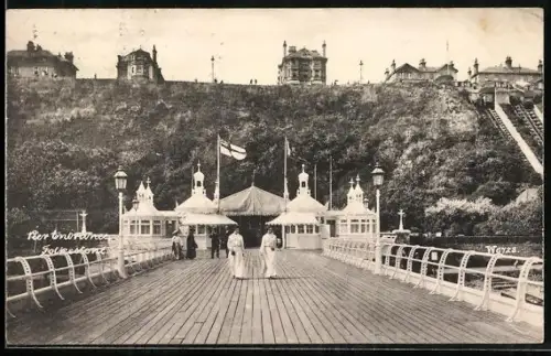AK Folkestone, View of the Pier Entrance