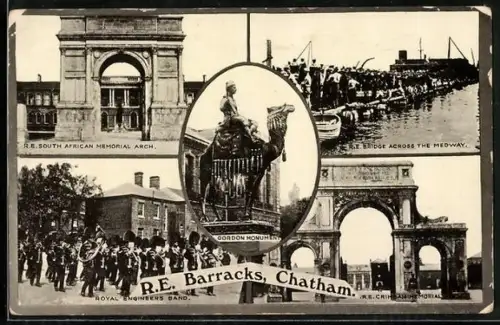 AK Chatham, Royal Engineers Band, South African Memorial Arch, Bridge Across the Medway