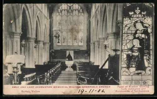 AK Sherfield, Nave and Lady Ashburton Memorial Window, Sherfield Church