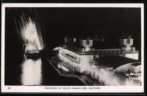 AK Southsea, Fireworks at South Parade Pier