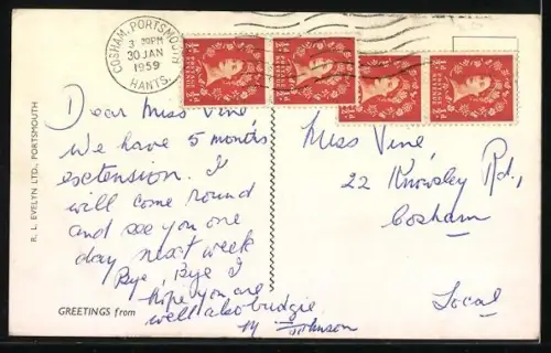 AK Southsea, The Gardens, The Aircraft Carrier H.M.S. Magnificent is seen entering Harbour