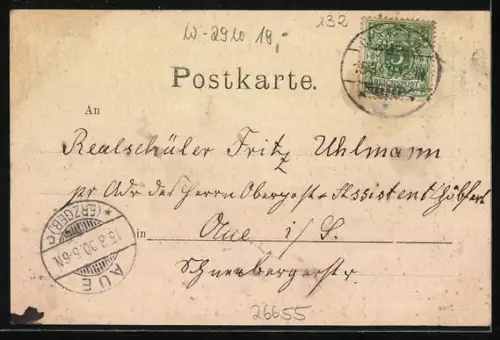 AK Westerstede, Bahnhofstrasse und Amtsgerichtsgebäude