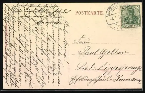 AK Niederschelden a. d. S., Blick auf den Kirchberg