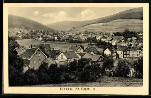 AK Eisern /Siegen, Ortsansicht aus der Vogelschau