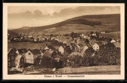 AK Eisern i. Westf., Gesamtansicht mit Weitblick