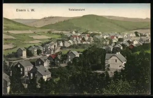 AK Eisern i. W., Totalansicht aus der Vogelschau
