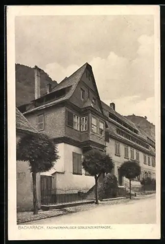 AK Bacharach, Fachwerkhäuser Coblenzerstrasse