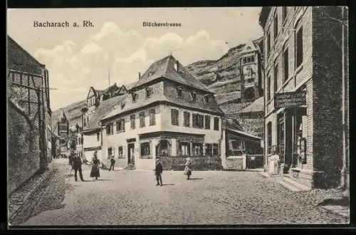 AK Bacharach a. Rh. Partie in der Blücherstrasse
