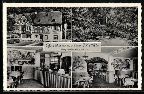 AK Steeg-Bacharach a. Rh., Gasthaus zur alten Mühle, Inh. Walter Wiese