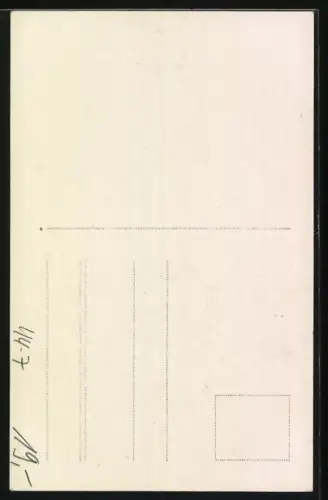 AK Puppe in deutscher Soldatenuniform mit Pickelhaube, Bajonett und Gewehr