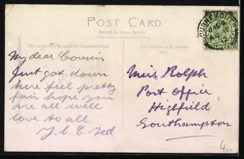 AK Bournemouth, Leaving Bournemouth Pier, sidewheel-steamer