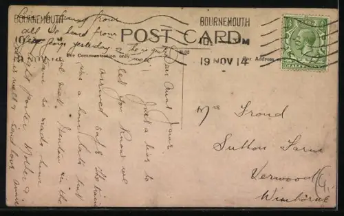 Foto-AK Bournemouth, Rough Sea from the Undercliff Drive