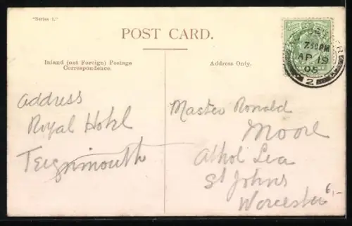 AK Weymouth, The Landing Stage from the Nothe, steamer at the jetty