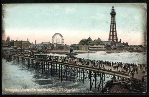 AK Blackpool, View from the north Pier