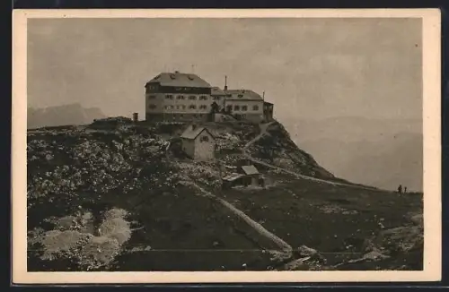 AK Watzmannhaus mit Blick in die Berge