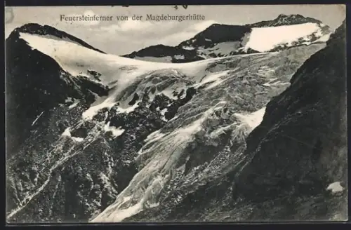 AK Gletscher Feuersteinferner von der Magdeburghütte