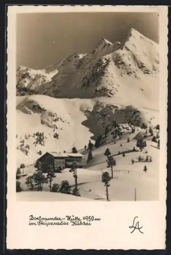 AK Dortmunder Hütte, Totalansicht im Winter