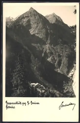 AK Grawand Hütte /Zillertal, Grawand Hütte gegen den Grossen Greiner