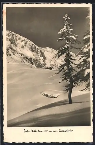 AK Carl v. Stahl-Haus, Carl v. Stahl-Haus am Torrenerjoch im Winter