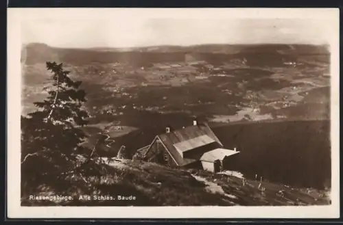 AK Alte Schlesische Baude, Blick in`s Tal