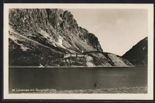 AK Douglashütte, Lünersee mit Douglashütte