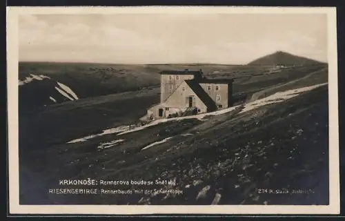 AK Rennerbaude in der Dämmerung