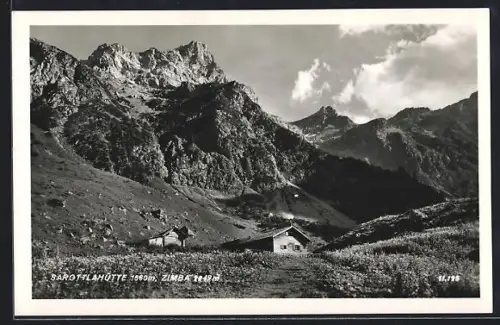 AK Sarottlahütte, Ansicht mit Zimba