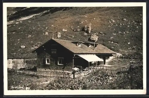 AK Sarottla-Hütte der Sektion Bludenz des deutsch u. österreichischen Alpenvereins