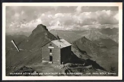 AK Wormser Hütte gegen Lechtaler Alpen
