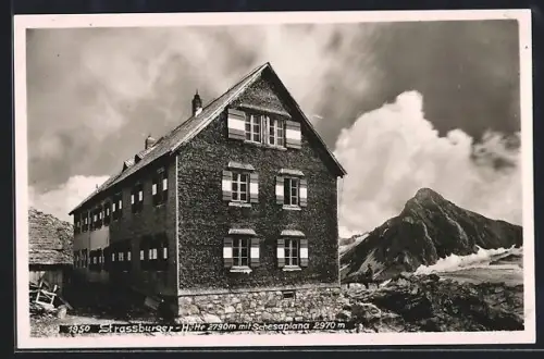 AK Strassburger Hütte mit Schesaplana