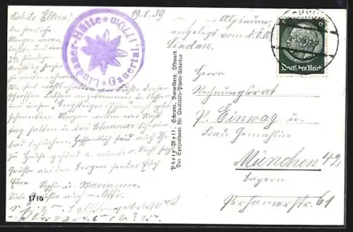 AK Lindauerhütte /Vorarlberg, Berghütte mit Drei Türme