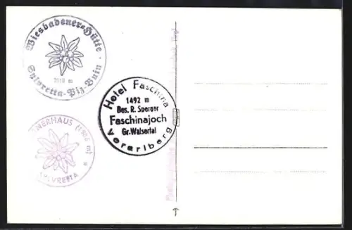 AK Wiesbadenerhütte mit Piz Buin