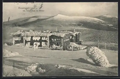 AK Peterbaude im Riesengebirge im Winter