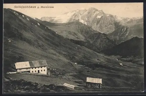 AK Sellajochhaus, Berghütte gegen Marmolata