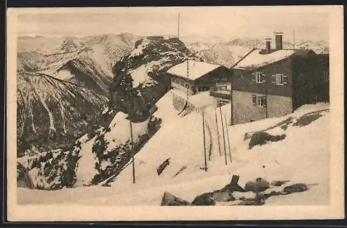 AK Wendelsteinhäuser mit Westgipfel, Wendelstein-Bahn