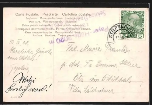 AK Payerhütte, Berghütte mit Ortlergipfel