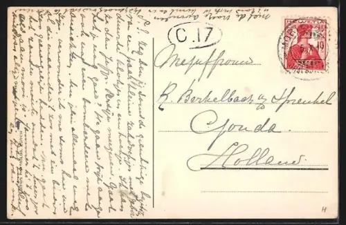 AK Diavolezzahütte mit Piz Morteratsch