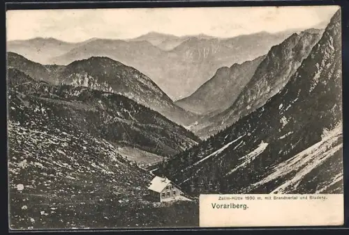 AK Zalim-Hütte mit Brandnertal und Bludenz