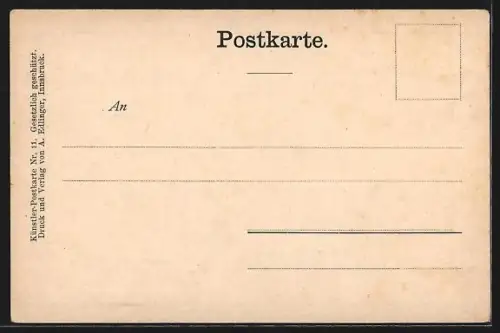 Künstler-AK Edward Theodore Compton: Kölnerhütte, Berghütte mit Umgebung