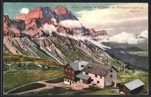 AK Rifugio sul Passo Poma in Val die Funes, Berghütte in den Dolomiten