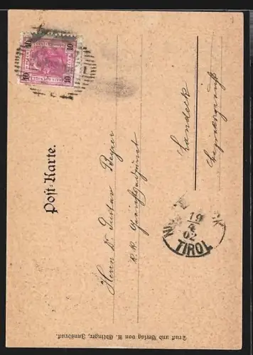 Künstler-AK Edward Theodore Compton: Hochjoch-Hütte, Berghütte im Winter