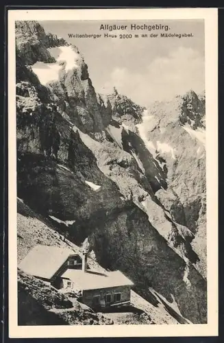 AK Waltenberger Haus /Allgäuer Hochgebirge, An der Mädelegabel