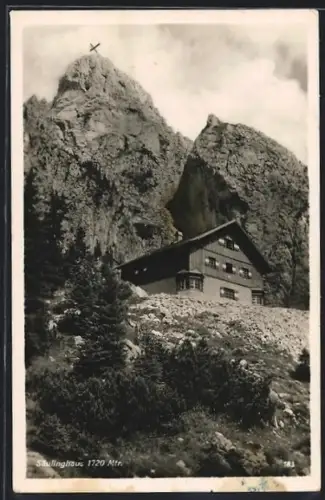 AK Säulinghaus, Ansicht gegen die Berge