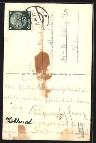 AK Säulinghaus, Ansicht gegen die Berge