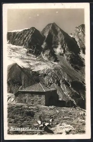 AK Greizerhütte, Berghütte mit Gletscher