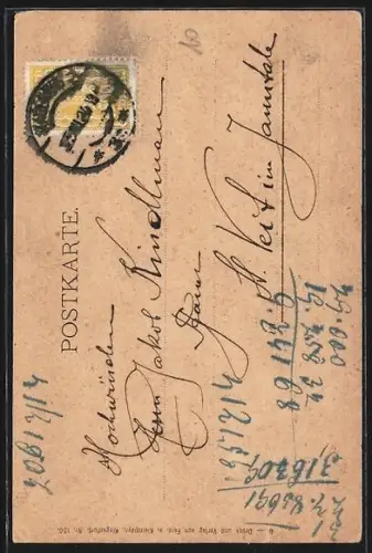 Künstler-AK Kaprun, Weg vor dem Kesselfall Alpenhaus im Kaprunerthal